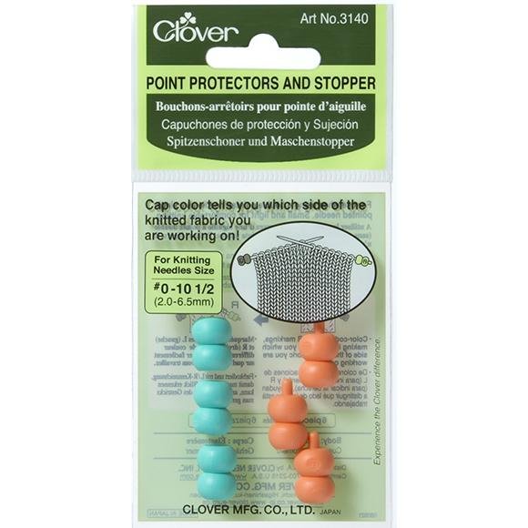 Clover Knitting Needle Point Protectors and Stoppers - The Needle Store