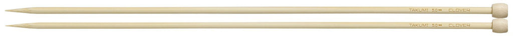 Clover Takumi® 33cm (13") Bamboo Single Pointed Needles - The Needle Store