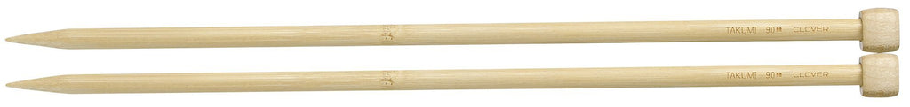 Clover Takumi® 35cm (14") Bamboo Single Pointed Needles - The Needle Store