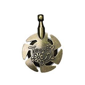 Clover Yarn Cutter Pendant (Antique Gold & Silver) - The Needle Store