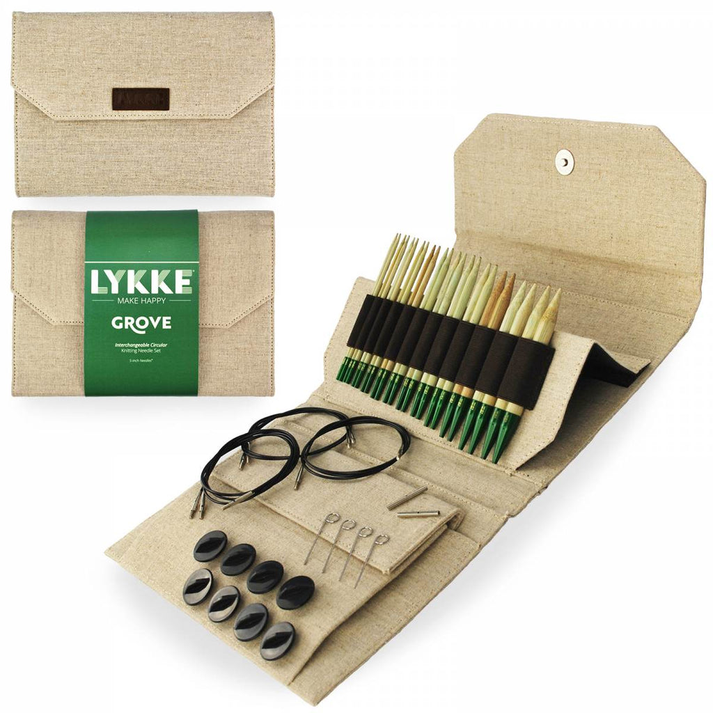 LYKKE 13cm (5") Interchangeable Needle Set - Grove (Bamboo) - The Needle Store