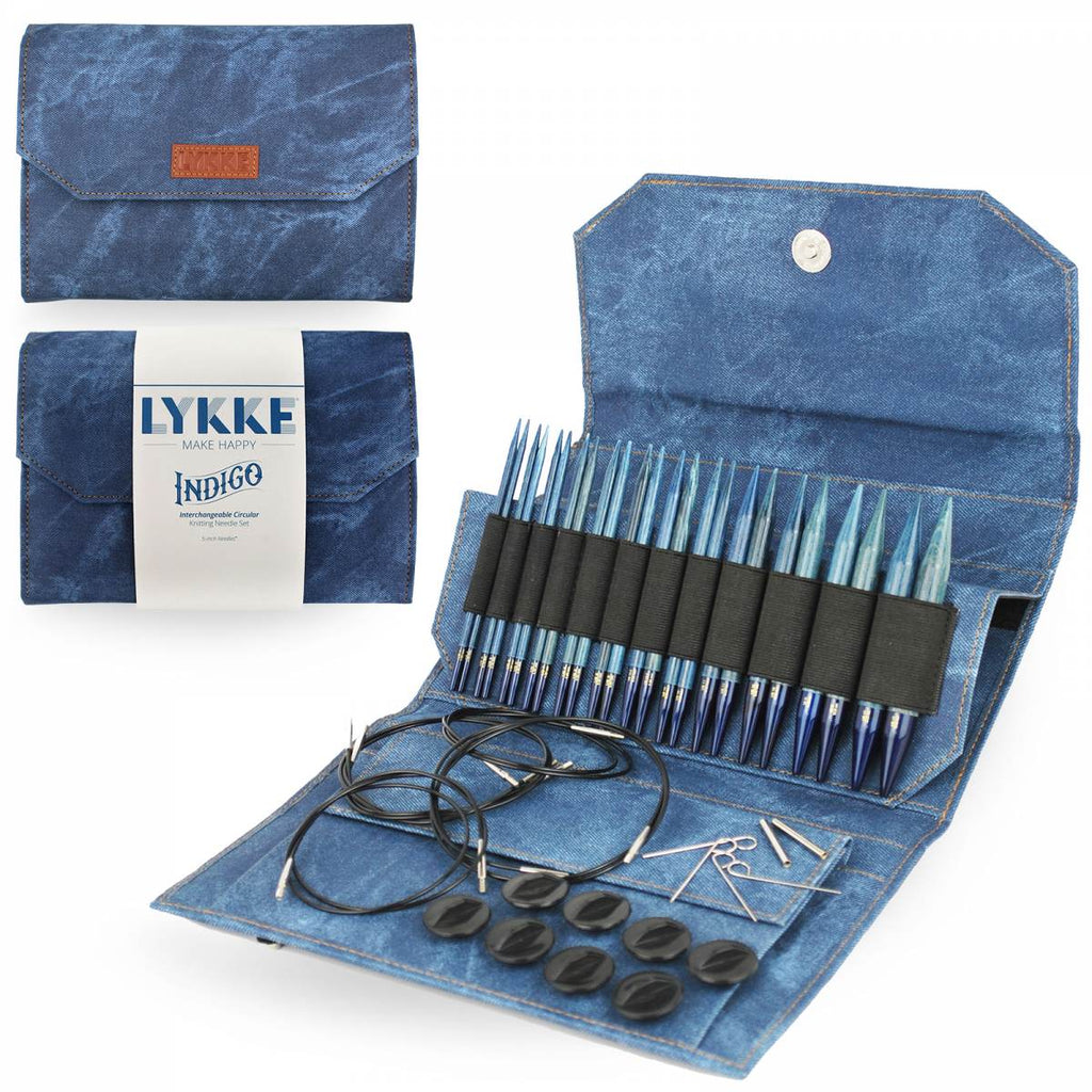 LYKKE 13cm (5") Interchangeable Needle Set - Indigo - The Needle Store