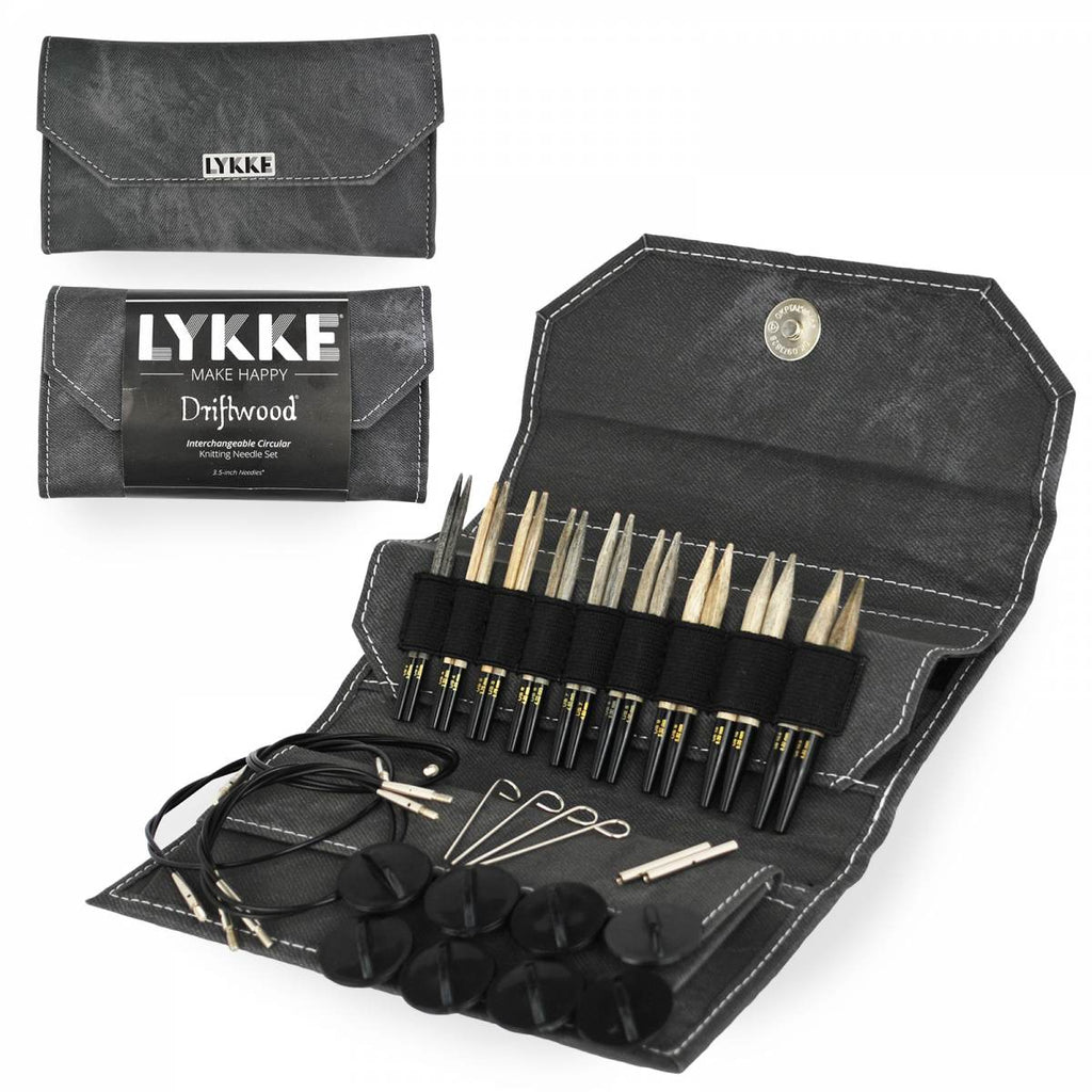 LYKKE 9cm (3.5") Interchangeable Needle Set - Driftwood - The Needle Store