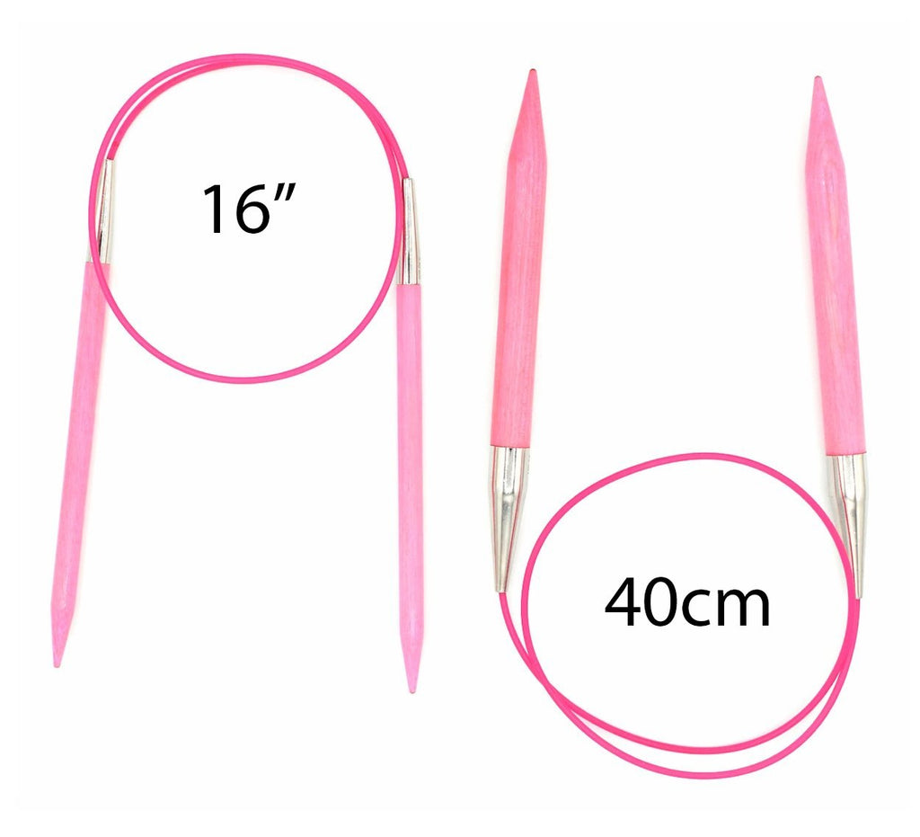 LYKKE Blush Fixed Circular Needles - 16" (40cm) - The Needle Store