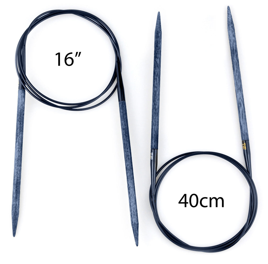LYKKE Indigo Fixed Circular Needles - 16" (40cm) - The Needle Store