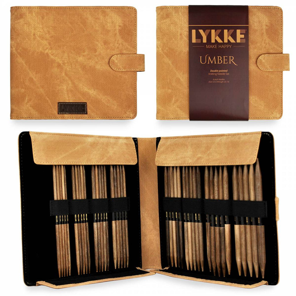 LYKKE Umber 15cm (6") Double Pointed Needle Set - Large - The Needle Store