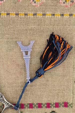 Sajou Tour Eiffel Chromed Embroidery Scissors with Blue Charm - The Needle Store