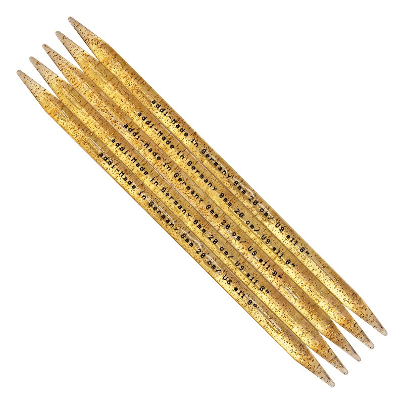 Addi Champagne 20cm (8") Double Pointed Needles - The Needle Store