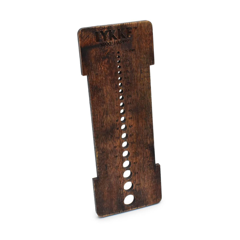 LYKKE Burnt Mango Needle Sizer and Gauge Tool - The Needle Store