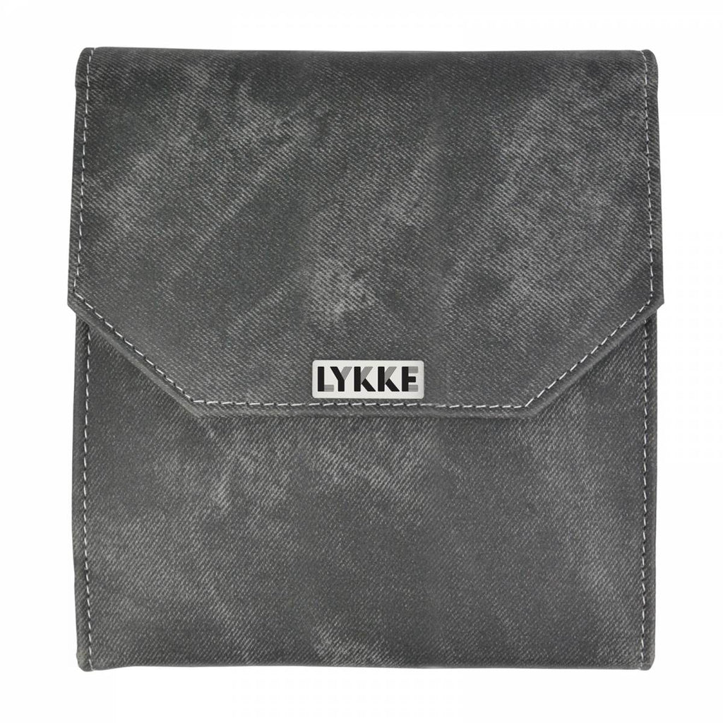 LYKKE Driftwood 13cm (5") Interchangeable Needle Starter Set - Grey Denim Case - The Needle Store