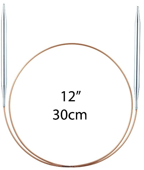 Aiguille Circulaire Fixe KnitPro 40cm X 3mm - Laiton Brillant, Pointes Cubiques - Tricotage Facile