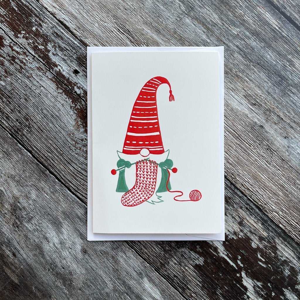 Aleks Bryd Knit Gnome Greeting Card - The Needle Store