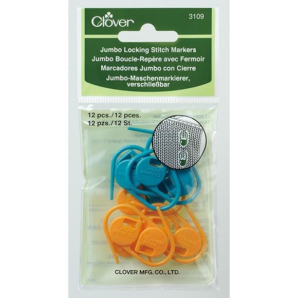 Clover Jumbo Locking Stitch Markers - The Needle Store