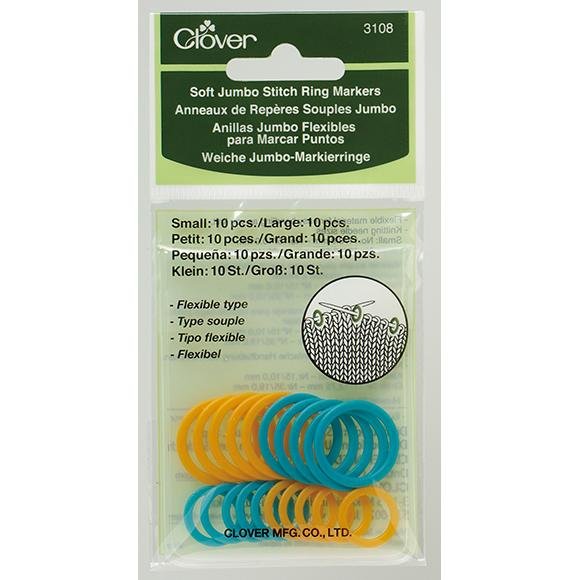 Clover Jumbo Soft Ring Stitch Markers – The Needle Store