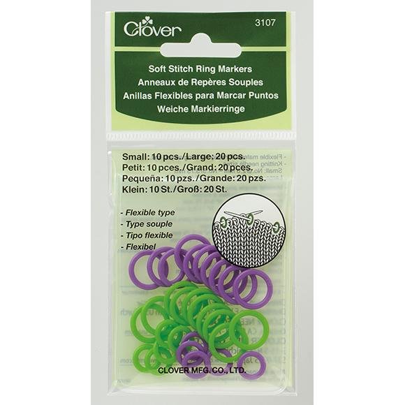 Clover Soft Ring Stitch Markers - The Needle Store