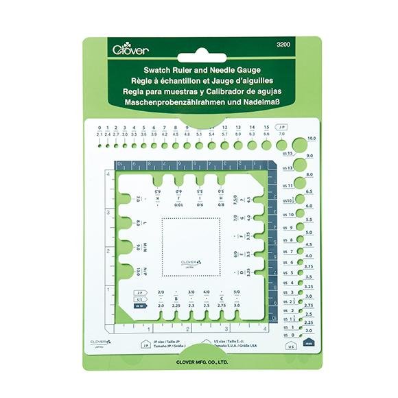 Clover Swatch Ruler and Needle Gauge - The Needle Store