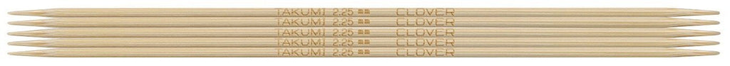 Clover Takumi® 12.5cm (5") Bamboo Double Pointed Needles - The Needle Store