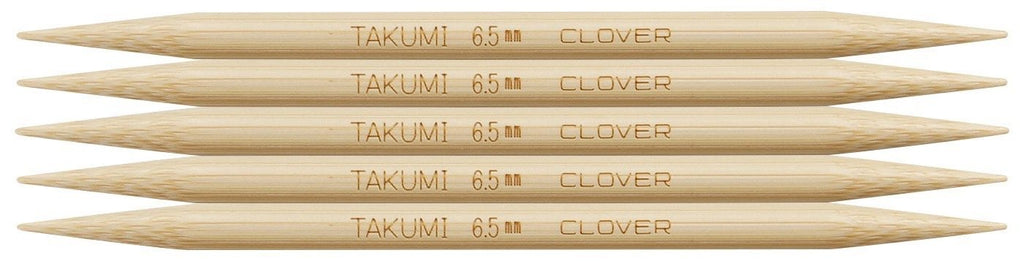 Clover Takumi® 12.5cm (5") Bamboo Double Pointed Needles - The Needle Store