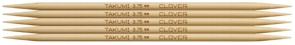 Clover Takumi® 12.5cm (5") Bamboo Double Pointed Needles - The Needle Store