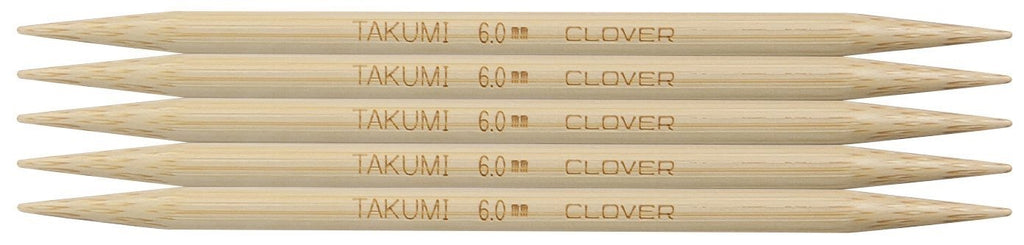 Clover Takumi® 12.5cm (5") Bamboo Double Pointed Needles - The Needle Store