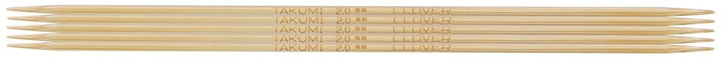 Clover Takumi® 12.5cm (5") Bamboo Double Pointed Needles - The Needle Store