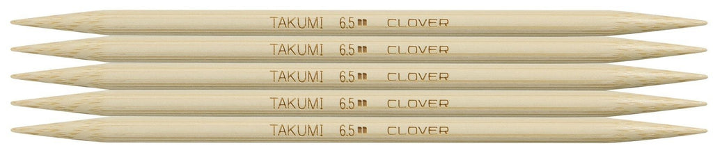 Clover Takumi® 16cm (6") Bamboo Double Pointed Needles - The Needle Store