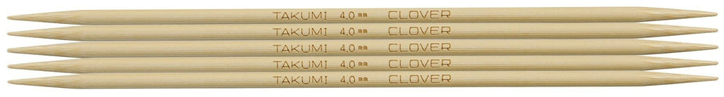 Clover Takumi® 16cm (6") Bamboo Double Pointed Needles - The Needle Store