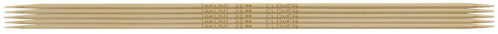 Clover Takumi® 16cm (6") Bamboo Double Pointed Needles - The Needle Store
