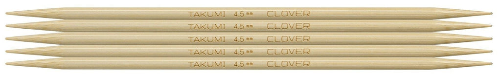 Clover Takumi® 16cm (6") Bamboo Double Pointed Needles - The Needle Store
