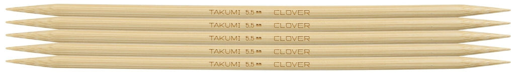 Clover Takumi® 20cm (8") Bamboo Double Pointed Needles - The Needle Store