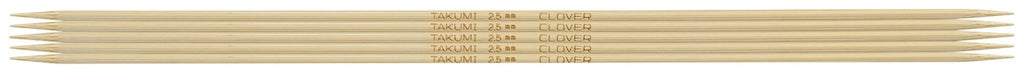 Clover Takumi® 20cm (8") Bamboo Double Pointed Needles - The Needle Store