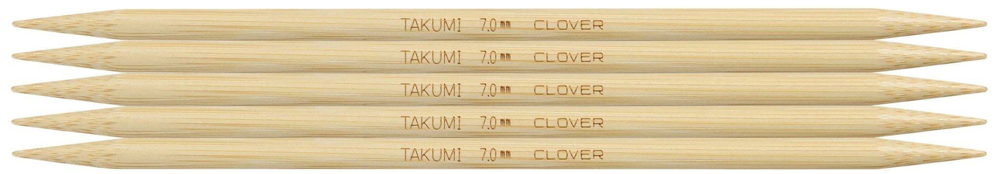 Clover Takumi Bamboo Double Point Knitting Needles - 5 inch Size 2