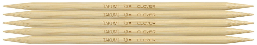 Clover Takumi® 20cm (8") Bamboo Double Pointed Needles - The Needle Store