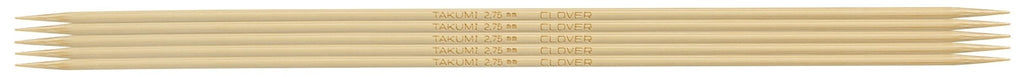 Clover Takumi® 20cm (8") Bamboo Double Pointed Needles - The Needle Store