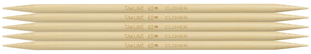 Clover Takumi® 20cm (8") Bamboo Double Pointed Needles - The Needle Store