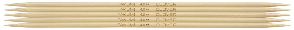 Clover Takumi® 20cm (8") Bamboo Double Pointed Needles - The Needle Store