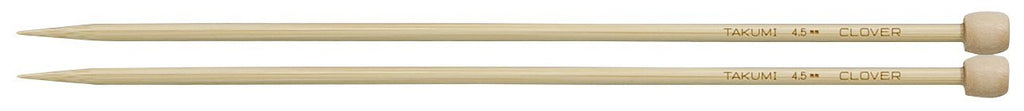 Clover Takumi® 23cm (9") Bamboo Single Pointed Needles - The Needle Store