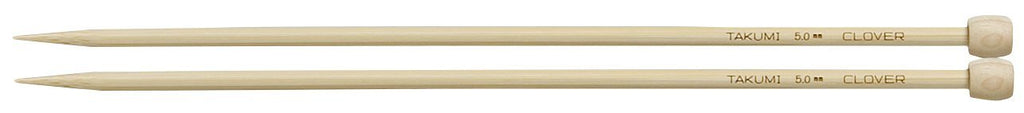 Clover Takumi® 23cm (9") Bamboo Single Pointed Needles - The Needle Store