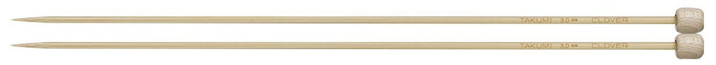 Clover Takumi® 23cm (9") Bamboo Single Pointed Needles - The Needle Store