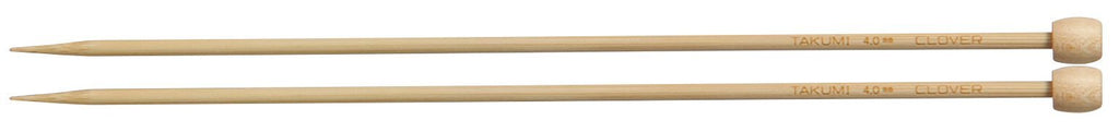 Clover Takumi® 23cm (9") Bamboo Single Pointed Needles - The Needle Store