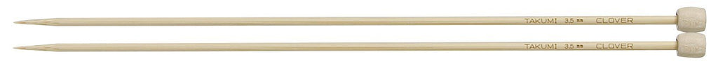 Clover Takumi® 23cm (9") Bamboo Single Pointed Needles - The Needle Store