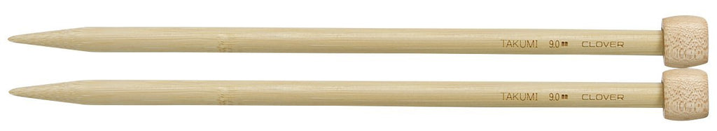 Clover Takumi® 23cm (9") Bamboo Single Pointed Needles - The Needle Store
