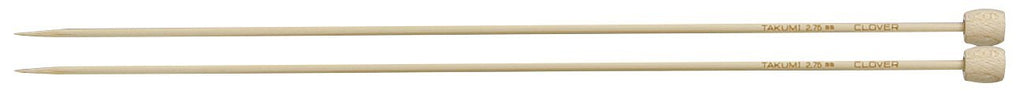 Clover Takumi® 23cm (9") Bamboo Single Pointed Needles - The Needle Store