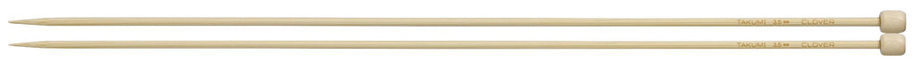 Clover Takumi® 33cm (13") Bamboo Single Pointed Needles - The Needle Store