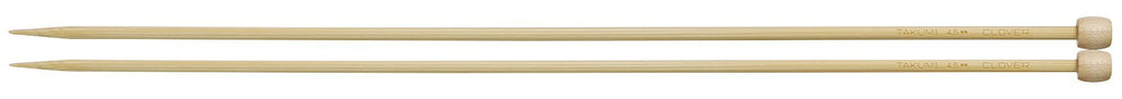 Clover Takumi® 33cm (13") Bamboo Single Pointed Needles - The Needle Store