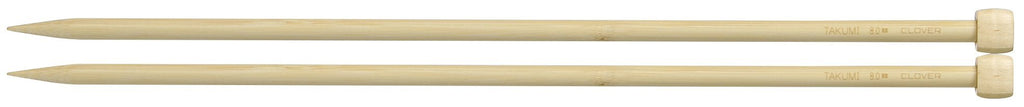 Clover Takumi® 35cm (14") Bamboo Single Pointed Needles - The Needle Store