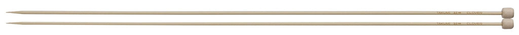 Clover Takumi® 40cm (16") Bamboo Single Pointed Needles - The Needle Store
