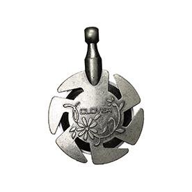 Clover Yarn Cutter Pendant (Antique Gold & Silver) - The Needle Store