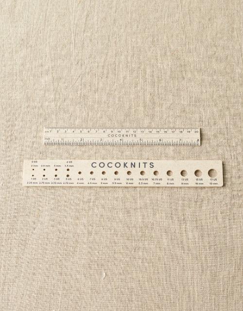 Pony Knitting Needle Gauge Ruler Imperial / Metric / US Sizes 12cm