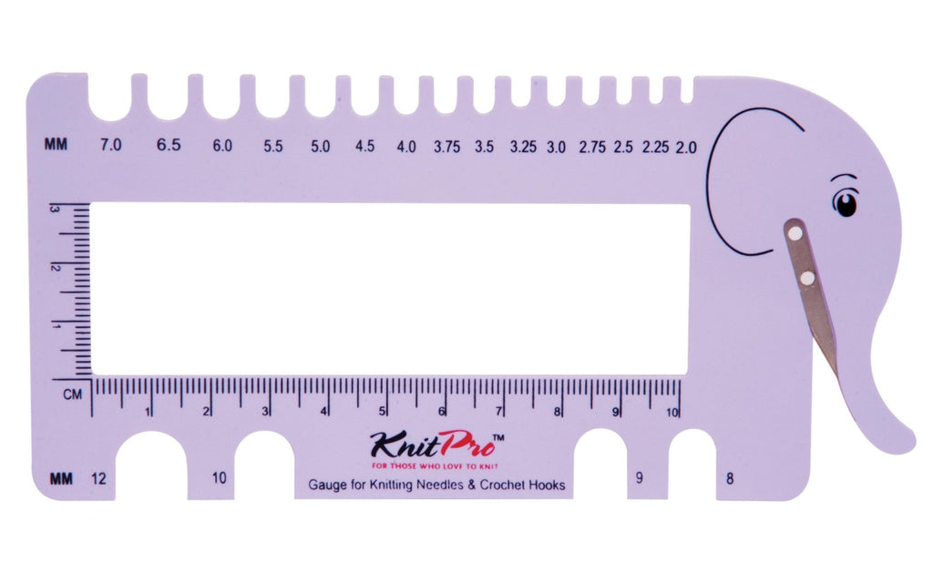 Knitting needle gauge and ruler / Knitmetr